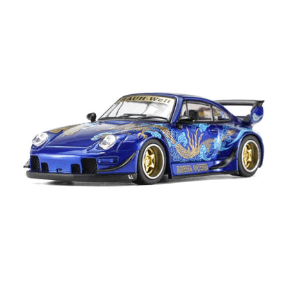 Motorhelix 1:64 RWB 993 Royal Ocean M62206 – front three-quarter view