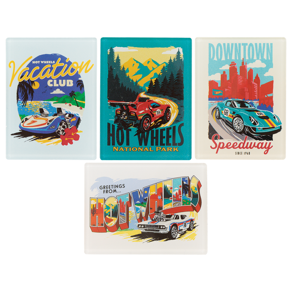 Hot Wheels - Set of Four Location Magnets