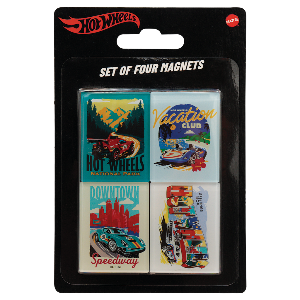 Hot Wheels - Set of Four Location Magnets