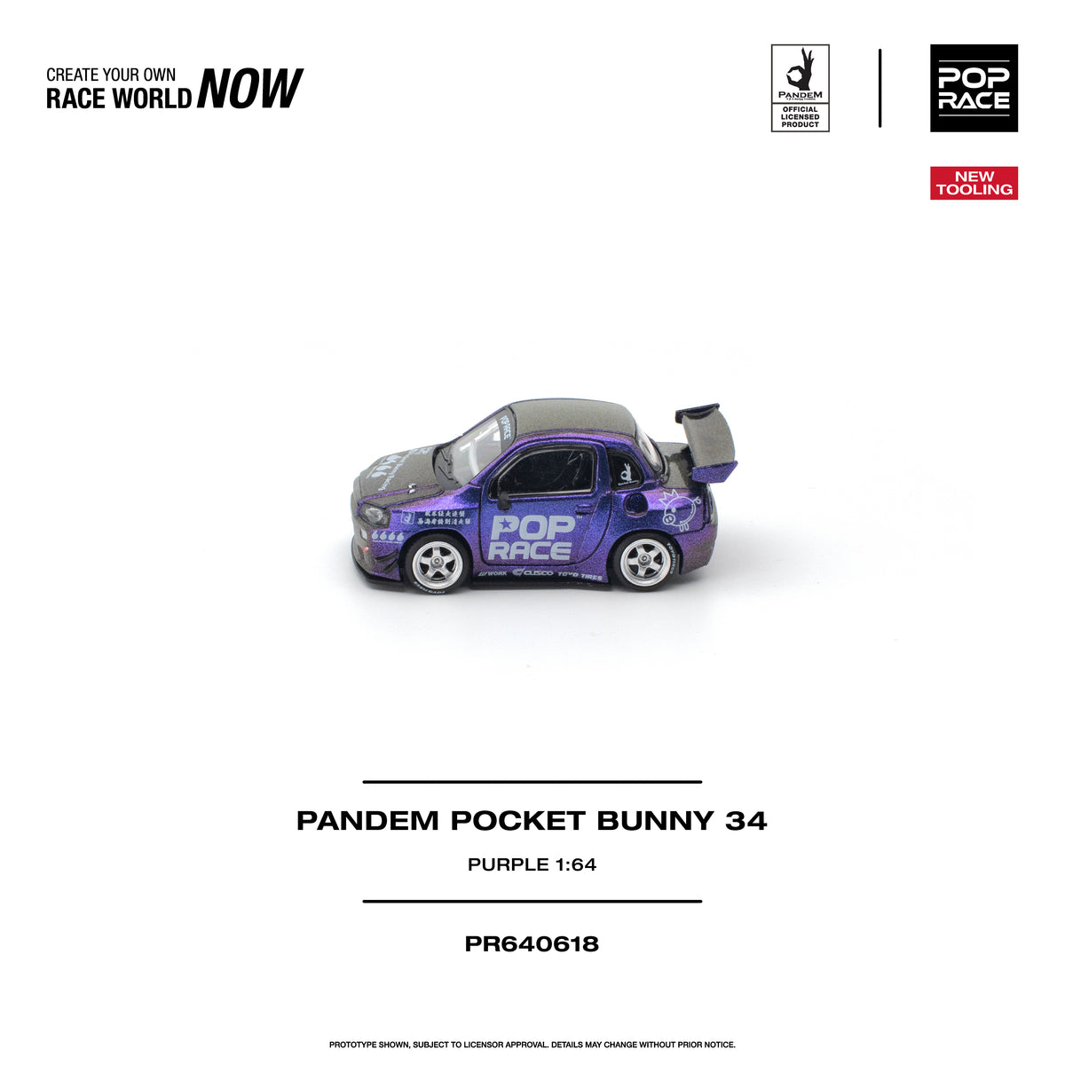 Pop Race PR640618 1:64 model, supplier detail photograph; one model supplied