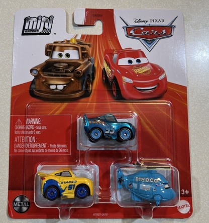 Disney Pixar Cars Mini Racers 3 Pack 2024 Mix 2 Hot Match Collectables