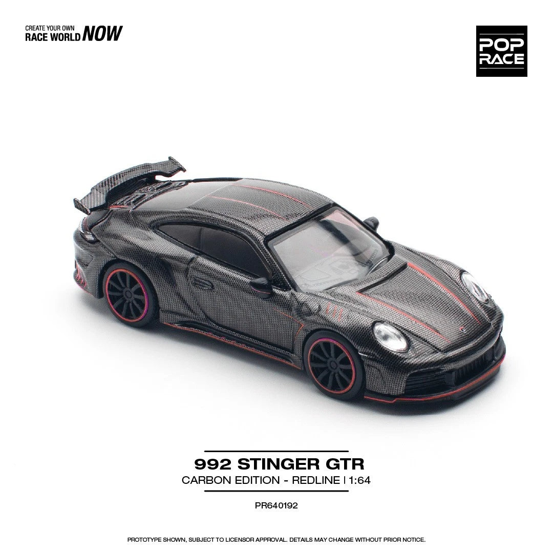 Pop Race 992 Stinger GTR Carbon Edition Redline 1:64