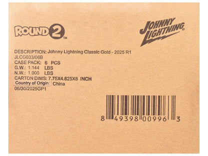 Johnny Lightning Classic Gold 2025 Release 1 Version B 1:64 Scale Die-Cast Metal Vehicle Set of 6