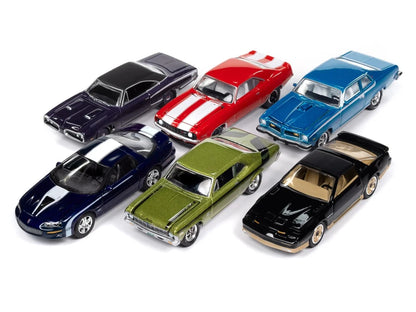Johnny Lightning Muscle Cars USA 2025 Release 1 Version B 1:64 Scale Die-Cast Metal Vehicle Set of 6