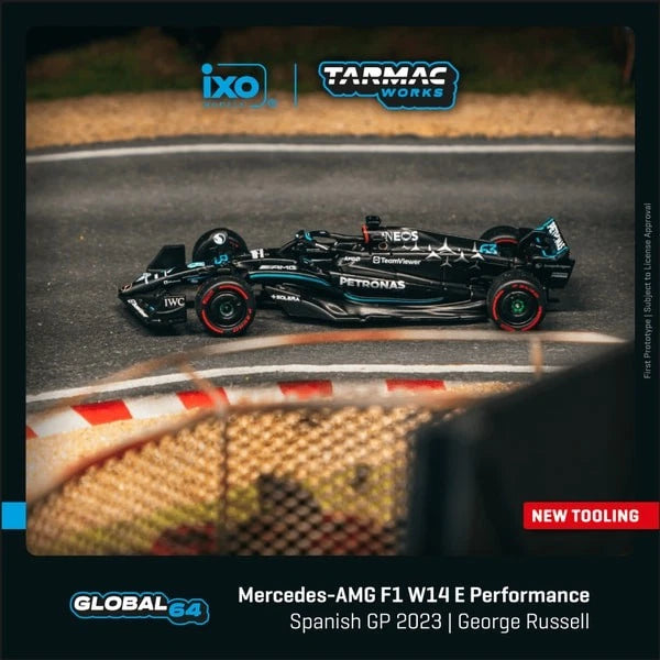 Tarmac Works Global 64 1:64 Scale - Mercedes-AMG F1 W14 E Performance Spanish Grand Prix 2023 George Russell
