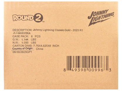 Johnny Lightning Classic Gold 2025 Release 1 Version A 1:64 Scale Die-Cast Metal Vehicle Set of 6