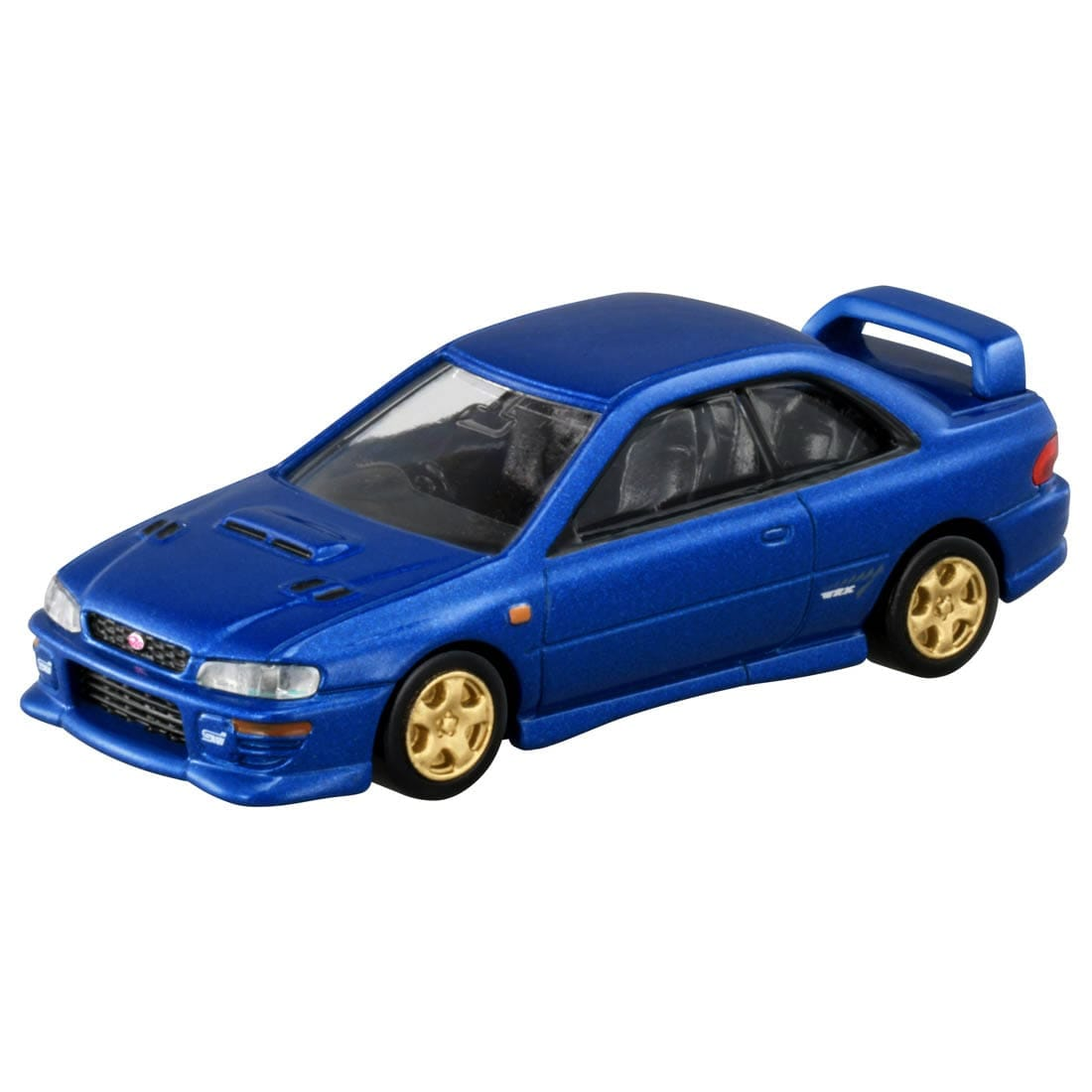 Tomica Premium No.30 Subaru Impreza WRX Type R STi 1:61 model, front three-quarter view