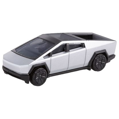 Tomica Premium No.41 Tesla Cybertruck 1:75 model, front three-quarter view